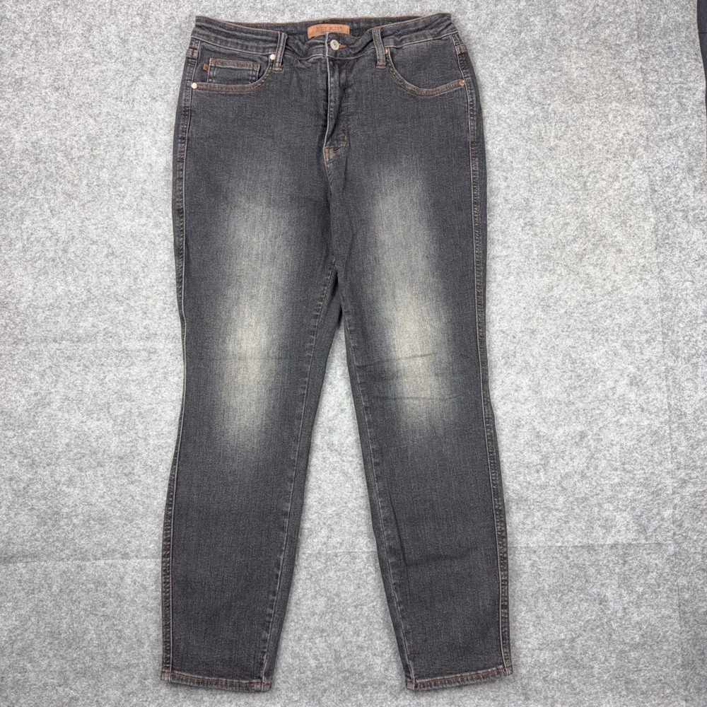 Judy Blue Jeans Womens 15 32 Black Gray Slim Fit Stretch Denim Pants Casual